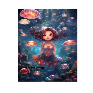 HANDCRAFTED digital art with lamination. Whimsical Underwater Art Print